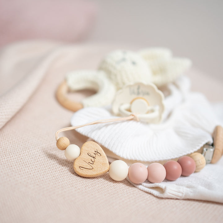 FRIGG Trial Collection Pacifiers & Personalised Holders Set - Personalisable Baby Products Sold and Personalised by JustBørn