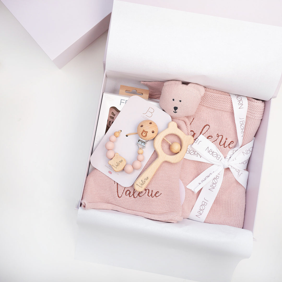 Blush JBØRN Luxury Newborn Gift Box Bundle by Just Børn sold by Just Børn
