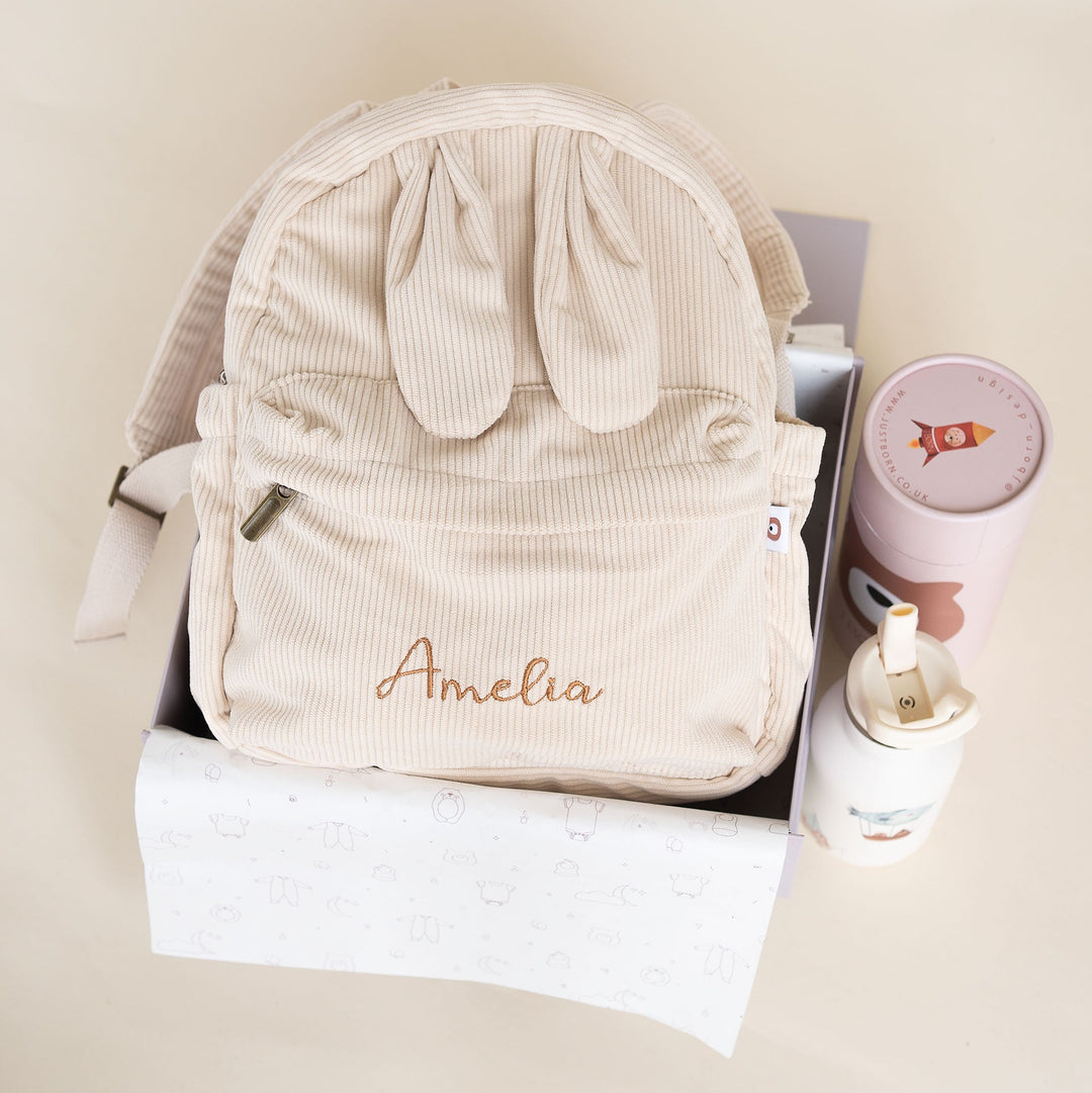 JBØRN Personalised Backpack + Water Bottle Set - Personalisable Baby Products Sold and Personalised by JustBørn