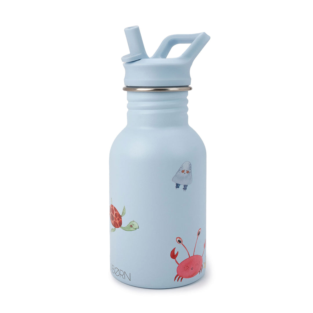 JBØRN Personalised Stainless Steel Kids Water Bottle Ocean - Personalisable Baby Products Sold and Personalised by JustBørn