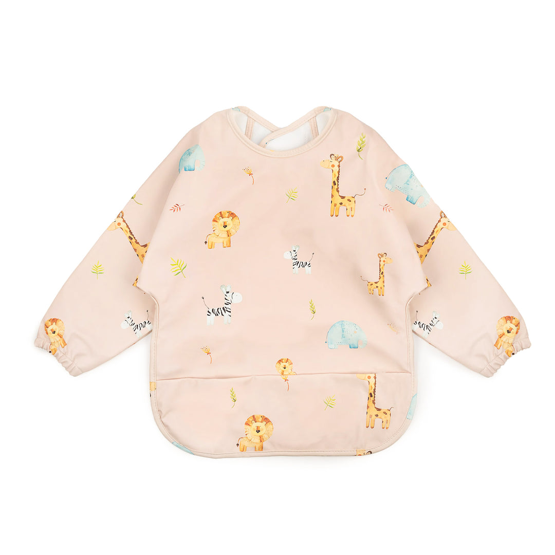 JBØRN Long Sleeve Baby Feeding Bib with Personalised Travel Bag - Personalisable Baby Products Sold and Personalised by JustBørn