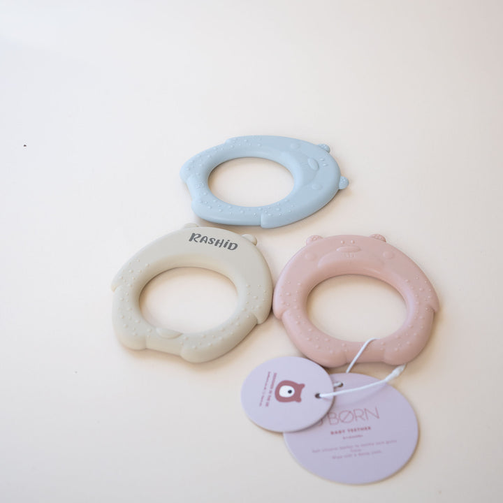 JBØRN Bear Teether - Personalisable Baby Products Sold and Personalised by JustBørn