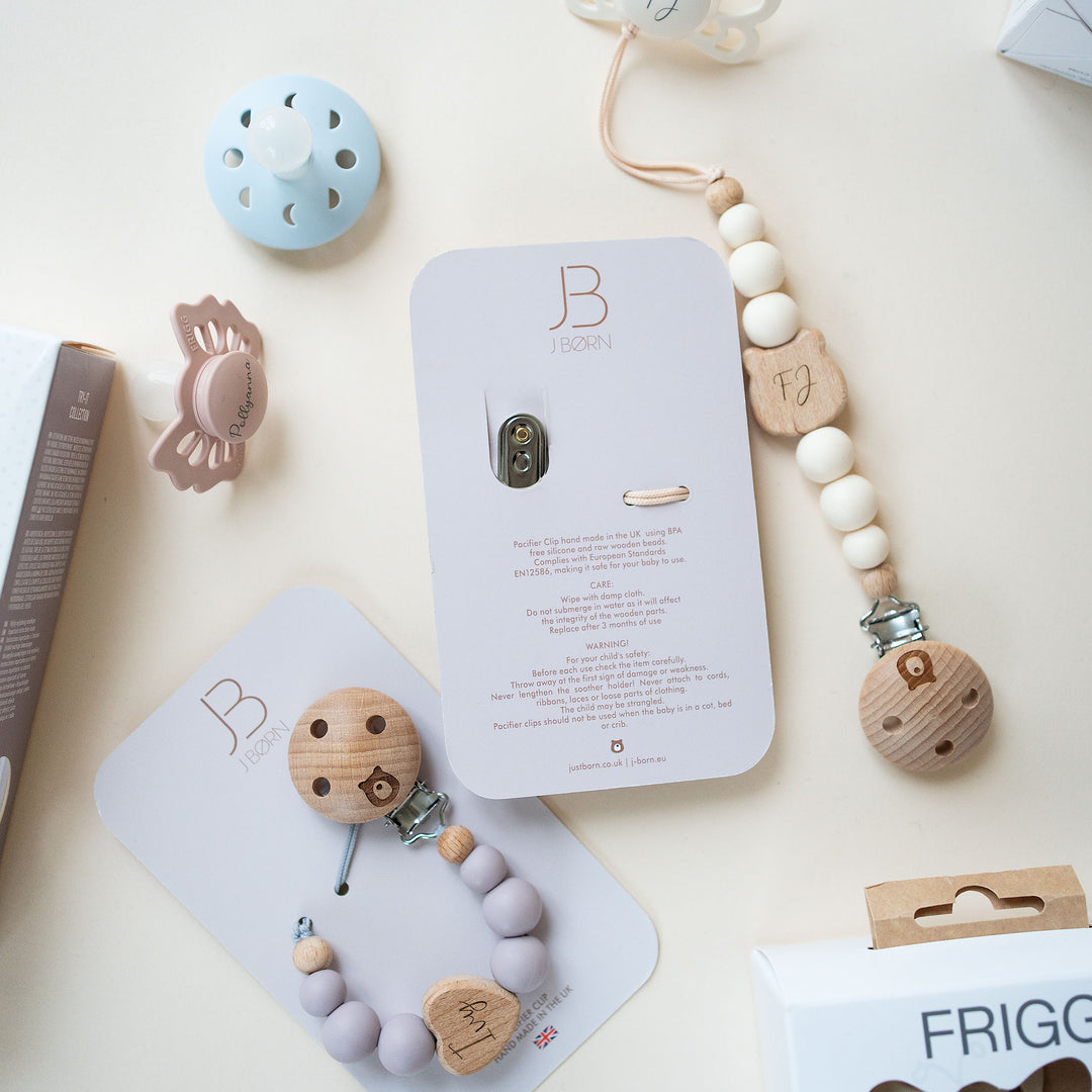 JBØRN Bear Pacifier Clip | Personalised - Personalisable Baby Products Sold and Personalised by JustBørn