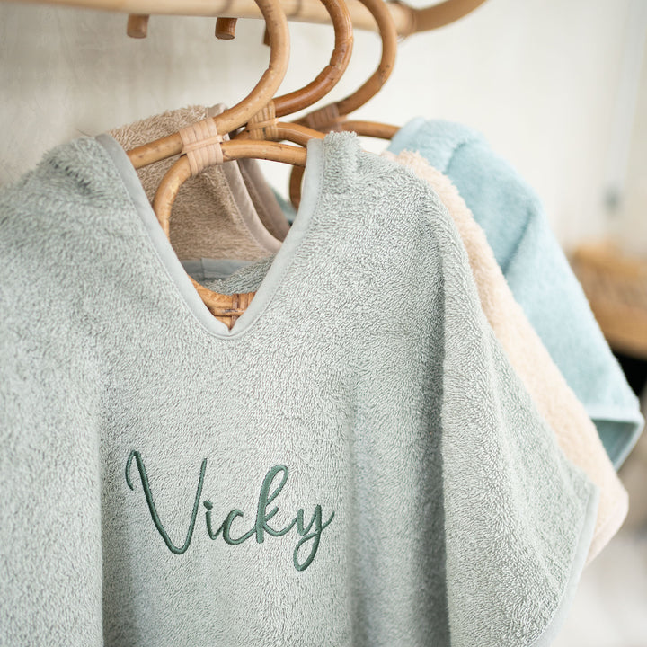 JBØRN Organic Cotton Hooded Poncho | 2-3 Years - Personalisable Baby Products Sold and Personalised by JustBørn