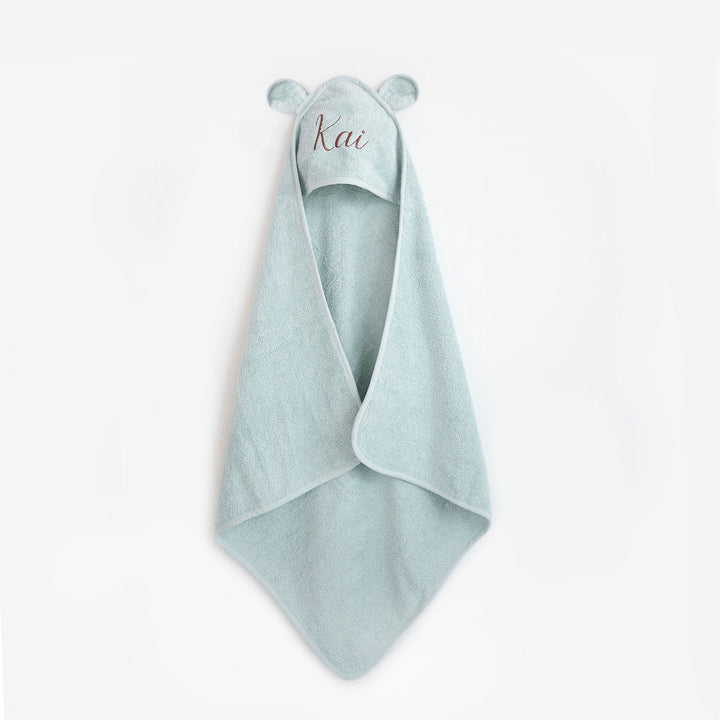 Mint JBØRN Organic Cotton Baby Hooded Towel with Ears by Just Børn sold by Just Børn