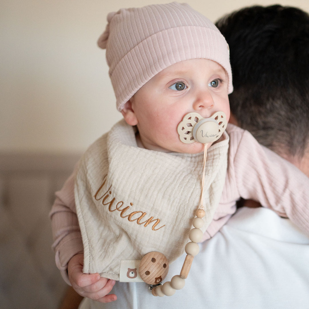 JBØRN Organic Cotton Muslin Baby Dribble Bib | Personalisable - Personalisable Baby Products Sold and Personalised by JustBørn