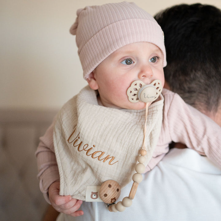 JBØRN Organic Cotton Muslin Baby Dribble Bib | Personalisable - Personalisable Baby Products Sold and Personalised by JustBørn