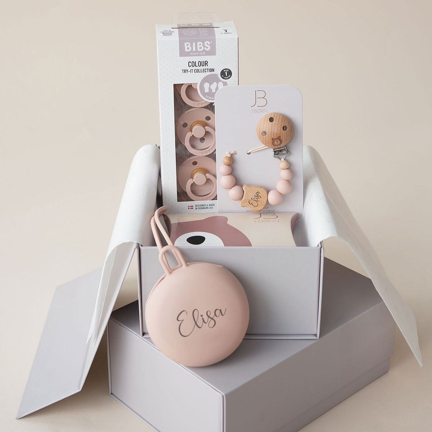 JBØRN x BIBS Gift Box | Baby's First Pacifier Pack & Holders Set to buy ...