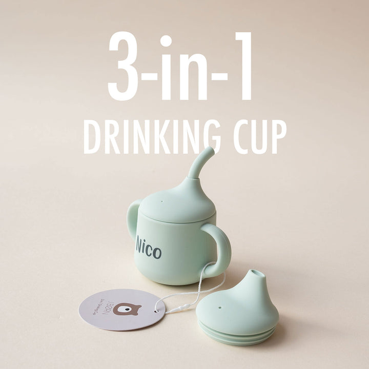 JBØRN 3-in-1 Drinking Sippy Cup - Personalisable Baby Products Sold and Personalised by JustBørn
