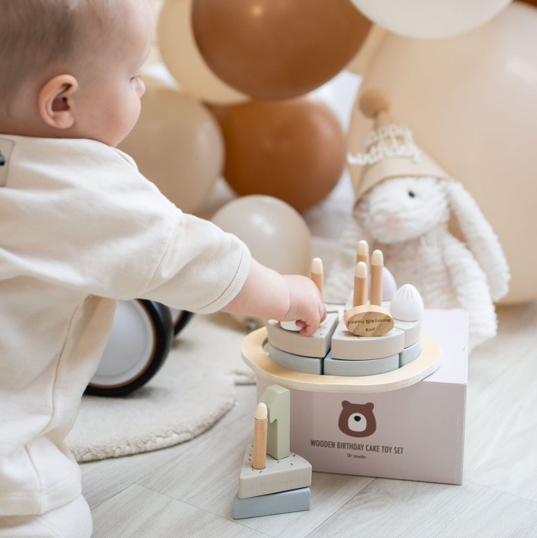 JBØRN Personalised Wooden Birthday Cake - Personalisable Baby Products Sold and Personalised by JustBørn