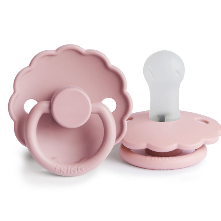 FRIGG Daisy Silicone Pacifiers Baby Pink No - Personalisable Baby Products Sold and Personalised by JustBørn