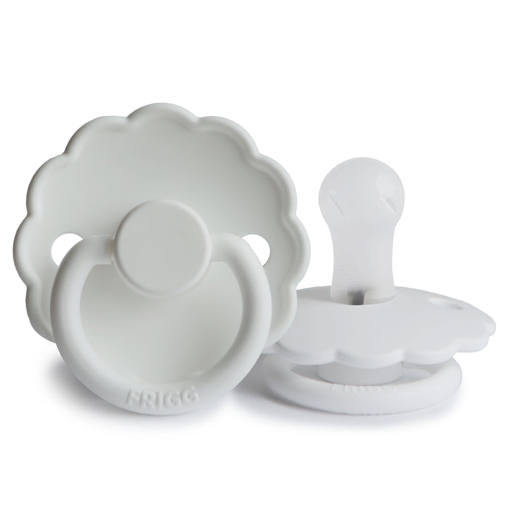 FRIGG Daisy Silicone Pacifiers Bright White No - Personalisable Baby Products Sold and Personalised by JustBørn