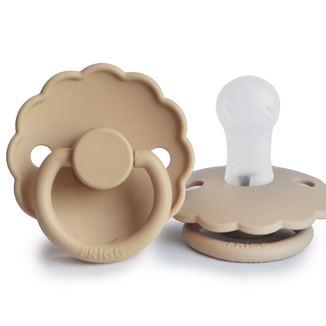FRIGG Daisy Silicone Pacifiers Croissant - Personalisable Baby Products Sold and Personalised by JustBørn
