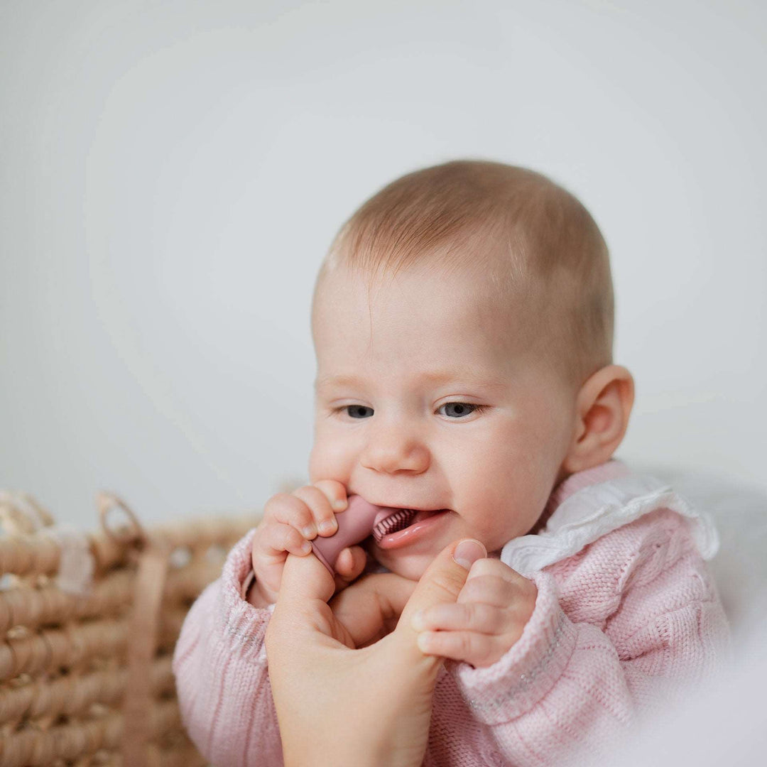 Sage/Vanilla JBØRN Silicone Finger Toothbrush by Just Børn sold by Just Børn