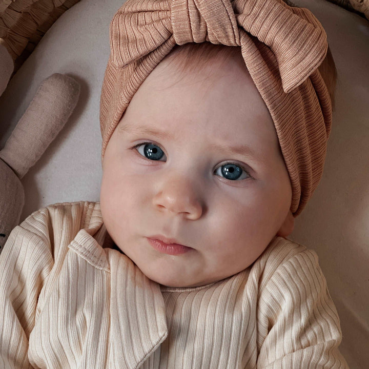JBØRN Organic Cotton Ribbed Baby Sleep Suit and Hat - Personalisable Baby Products Sold and Personalised by JustBørn