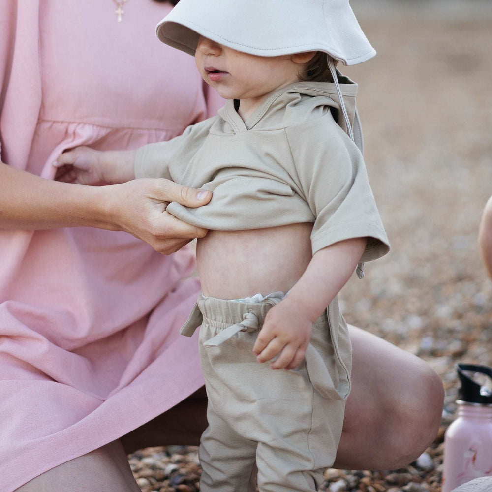 Mint JBØRN Organic Cotton Baby Suspender Leggings by Just Børn sold by Just Børn