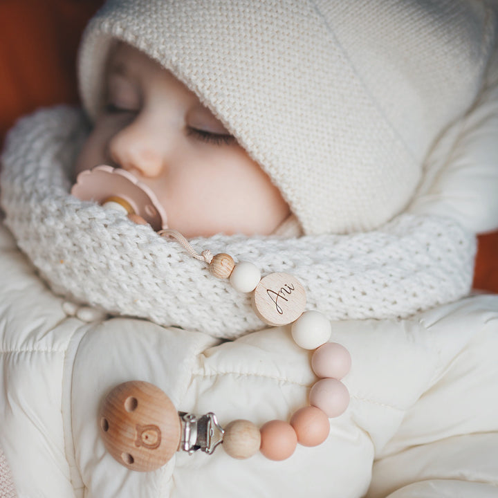JBØRN Colour Block Pacifier Clip - Personalisable Baby Products Sold and Personalised by JustBørn