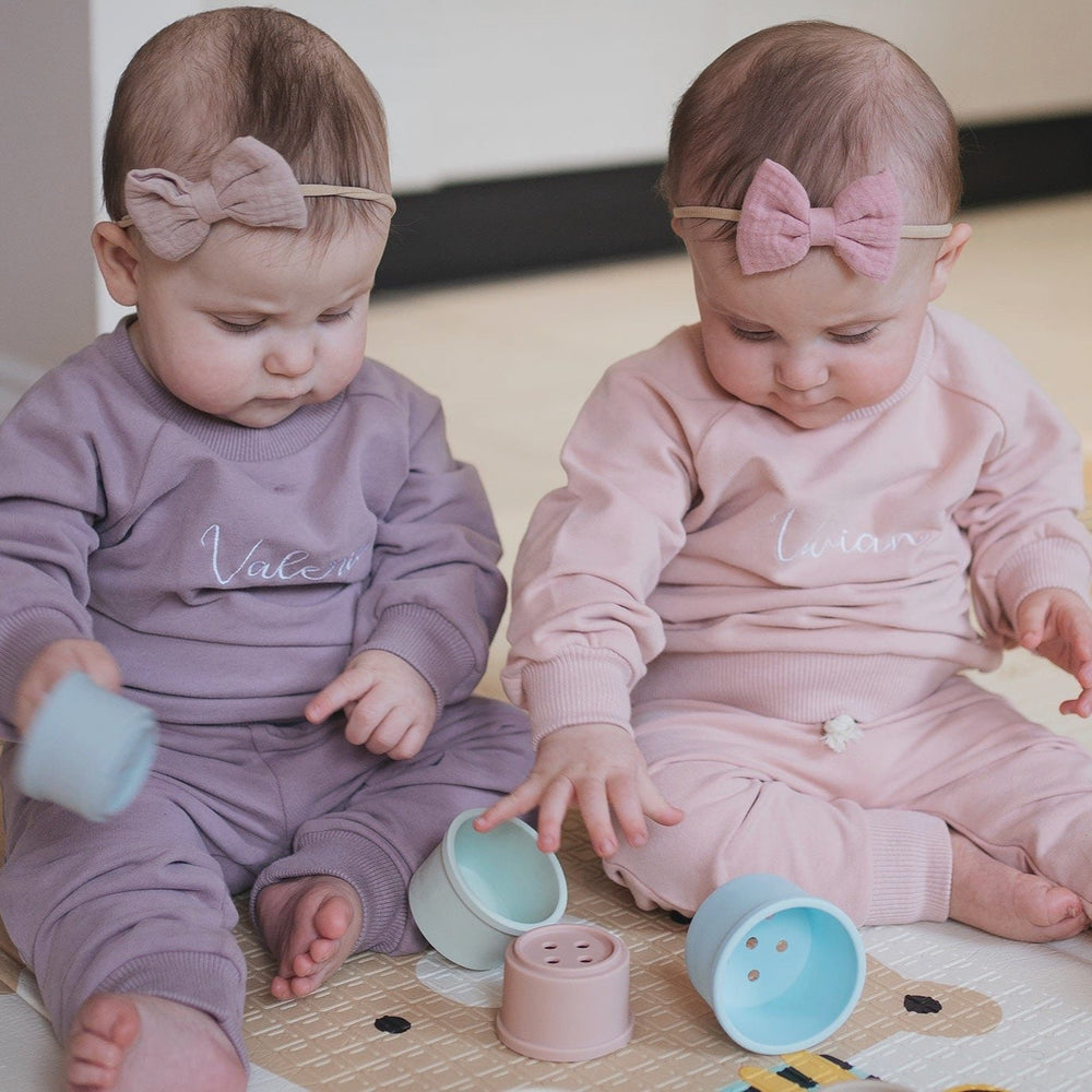JBØRN Silicone Stacking Tower Cups - Personalisable Baby Products Sold and Personalised by JustBørn