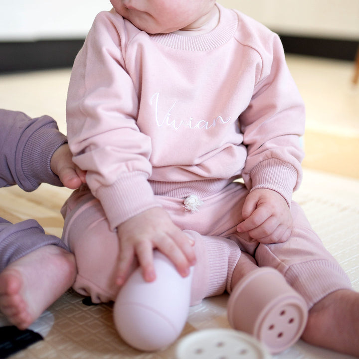 JBØRN Organic Cotton Baby Tracksuit | Sweater & Joggers Set | Personalisable - Personalisable Baby Products Sold and Personalised by JustBørn