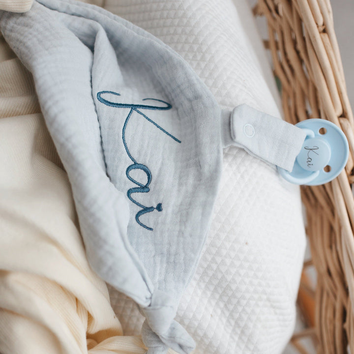 JBØRN Organic Cotton Bunny Comforter with Pacifier Loop - Personalisable Baby Products Sold and Personalised by JustBørn