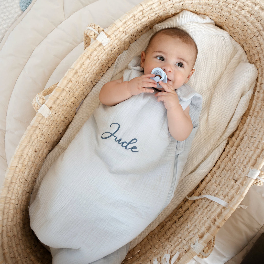 JBØRN Organic Cotton Muslin Sleep Bag | 0-6 Months - Personalisable Baby Products Sold and Personalised by JustBørn