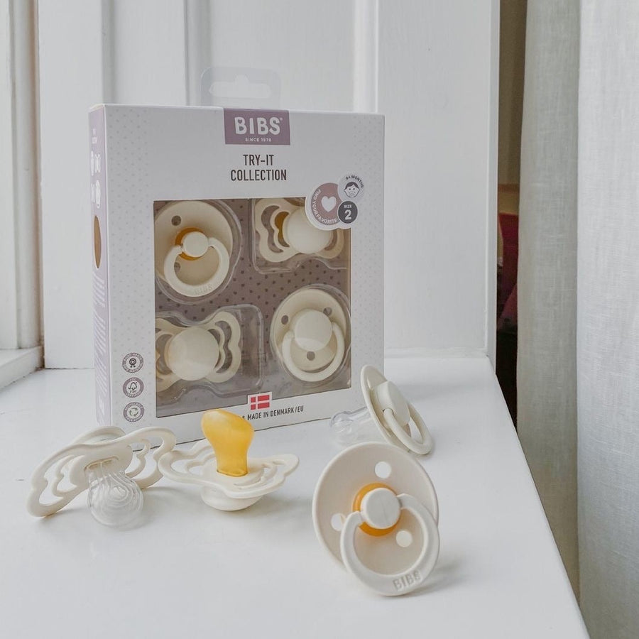 BIBS Pacifiers - Try-It Collection in Ivory, sold by Just Børn, Personalizable by JBørn