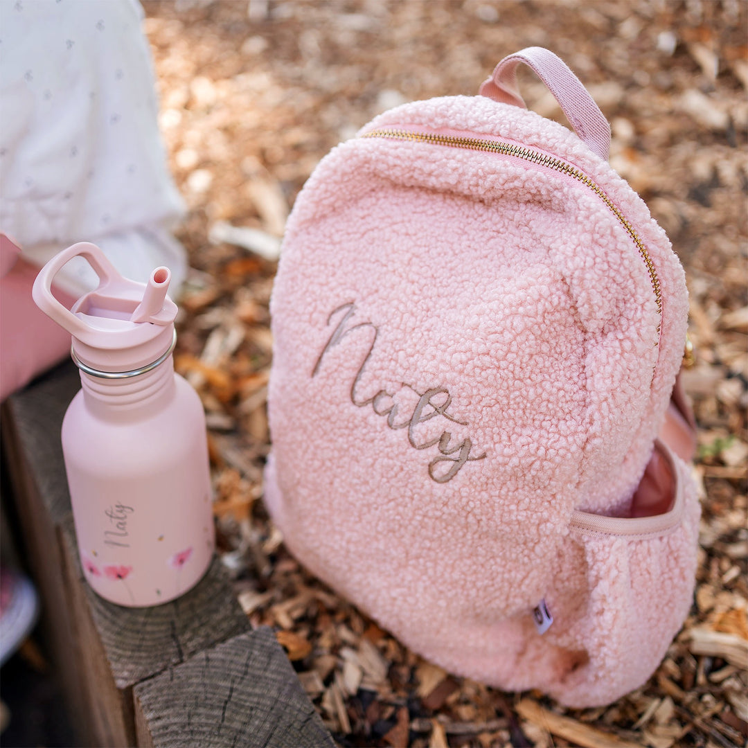 JBØRN Teddy Backpack & Water Bottle Set - Personalisable Baby Products Sold and Personalised by JustBørn