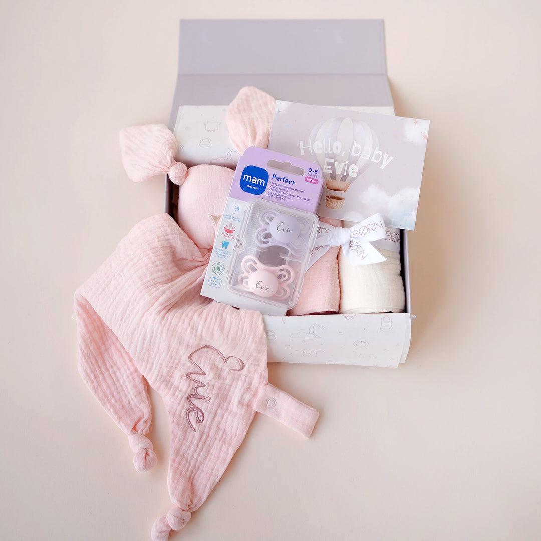 JBØRN x MAM Perfect Pacifier Gift Set | Baby Girl - Personalisable Baby Products Sold and Personalised by JustBørn