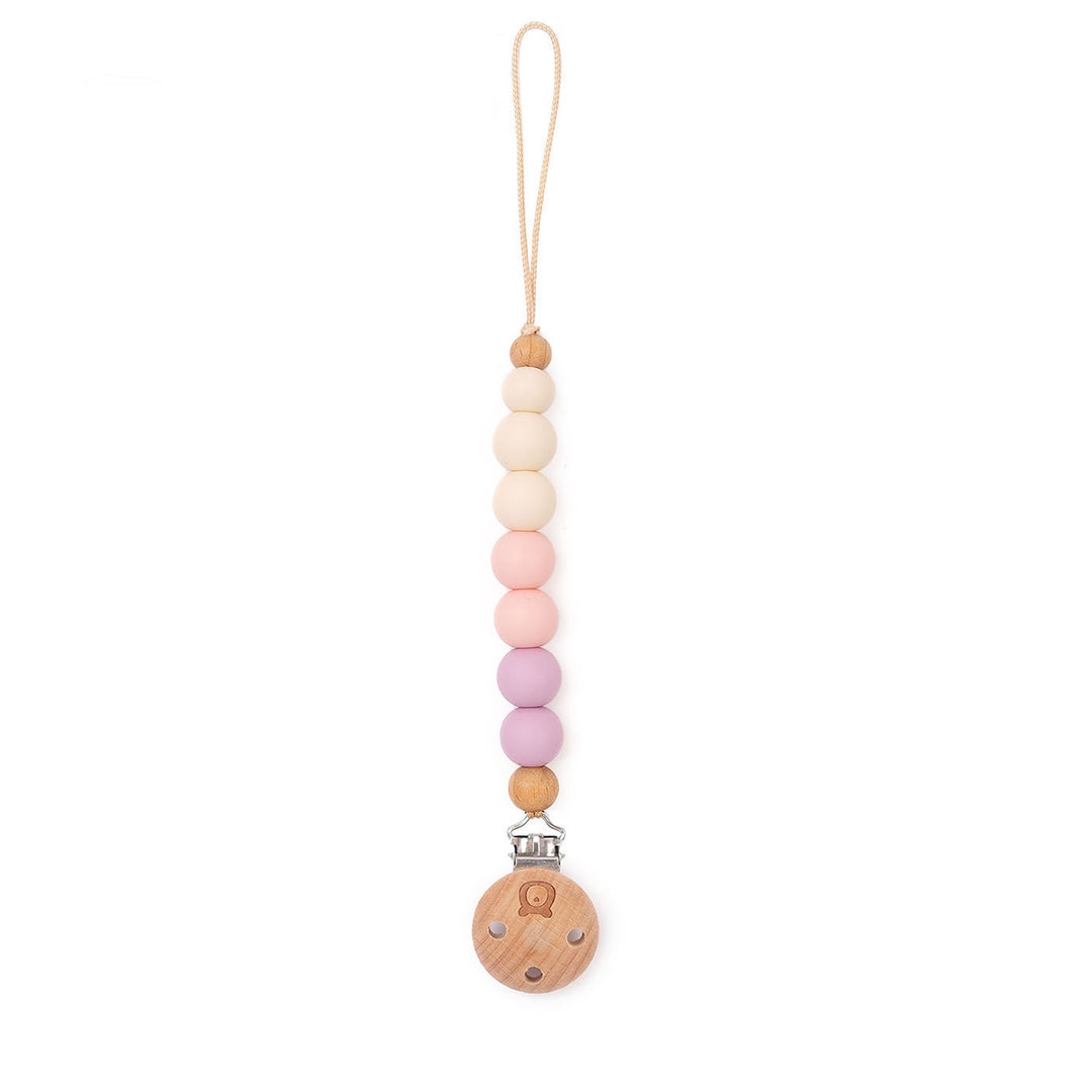 Lilac & Blossom JBØRN Colour Block Pacifier Clip by Just Børn sold by Just Børn