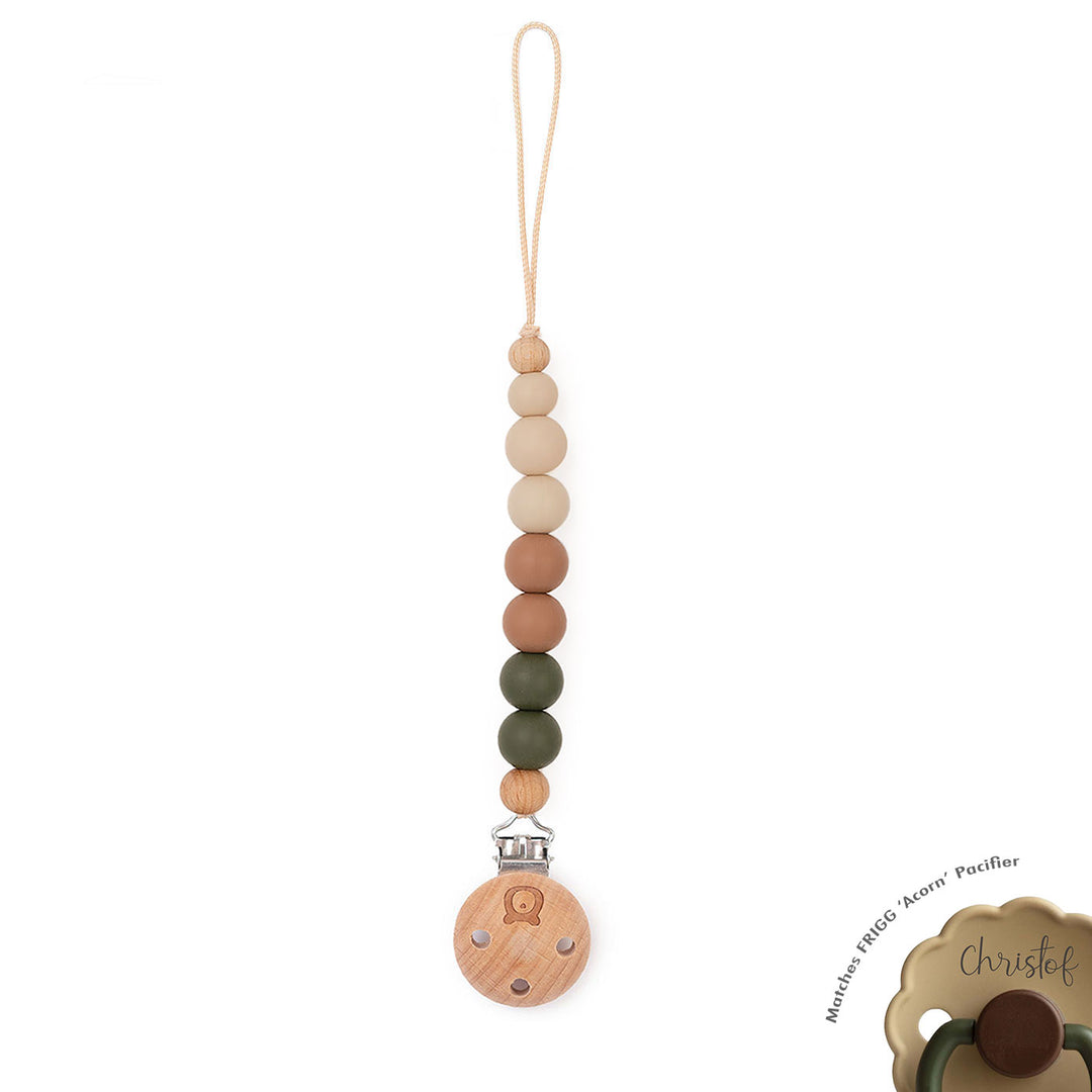 Acorn JBØRN Colour Block Pacifier Clip by Just Børn sold by Just Børn