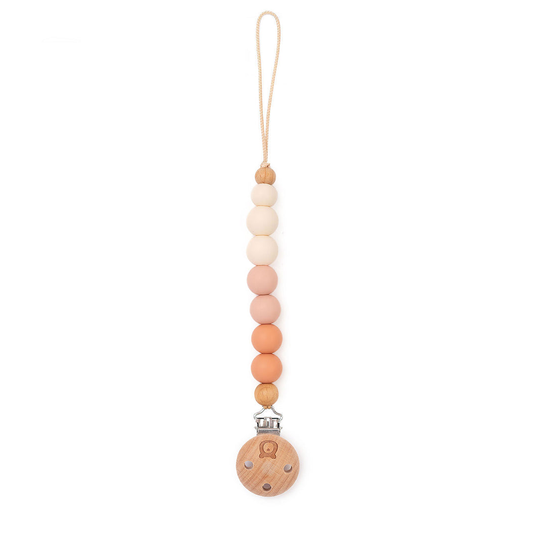 JBØRN Colour Block Pacifier Clip Biscuit No - Personalisable Baby Products Sold and Personalised by JustBørn
