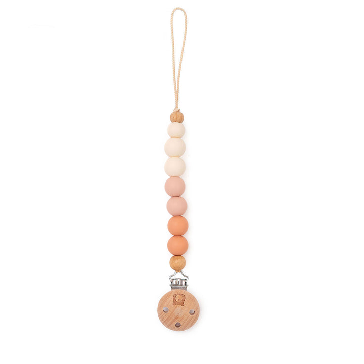 JBØRN Colour Block Pacifier Clip Biscuit No - Personalisable Baby Products Sold and Personalised by JustBørn