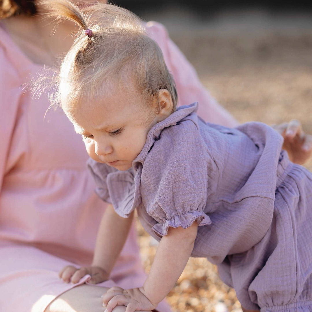 Rainbow JBØRN Organic Cotton Muslin Baby Girl Outfit by Just Børn sold by Just Børn