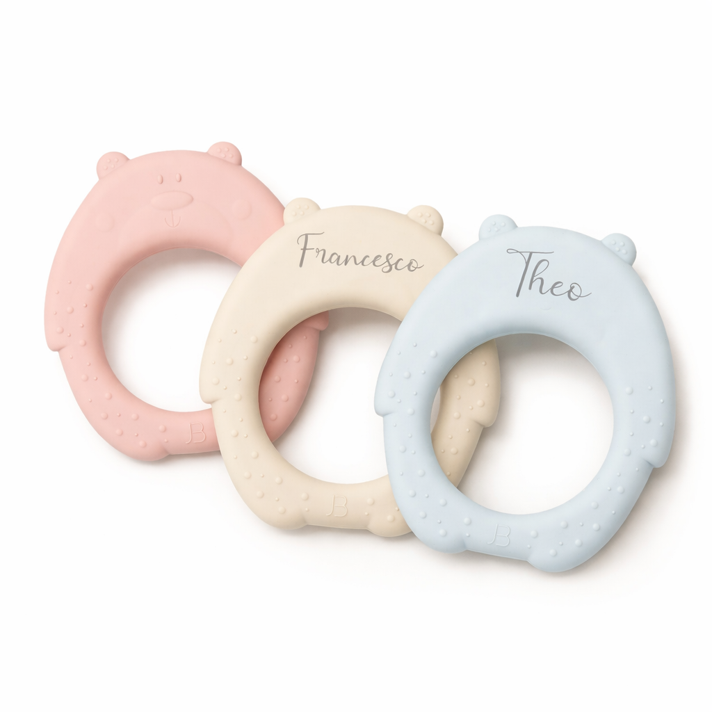 JBØRN Bear Teether - Personalisable Baby Products Sold and Personalised by JustBørn