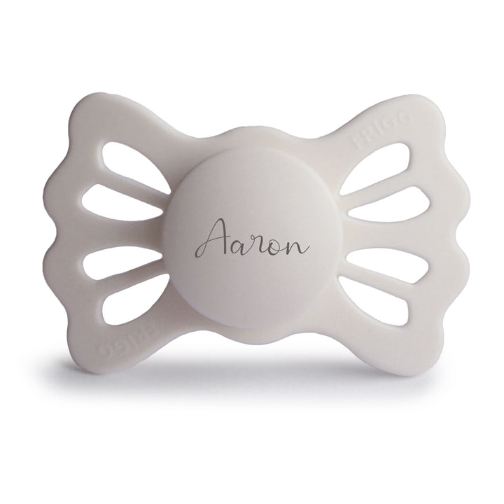 FRIGG Lucky Symmetrical Silicone Pacifiers | Personalised Silver Gray Size 2 (6-18 Months) - Personalisable Baby Products Sold and Personalised by JustBørn