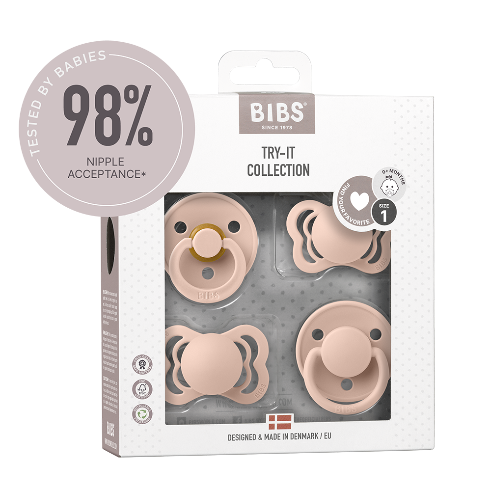 BIBS Pacifiers - Try-It Collection in Blush, sold by Just Børn, Personalizable by JBørn