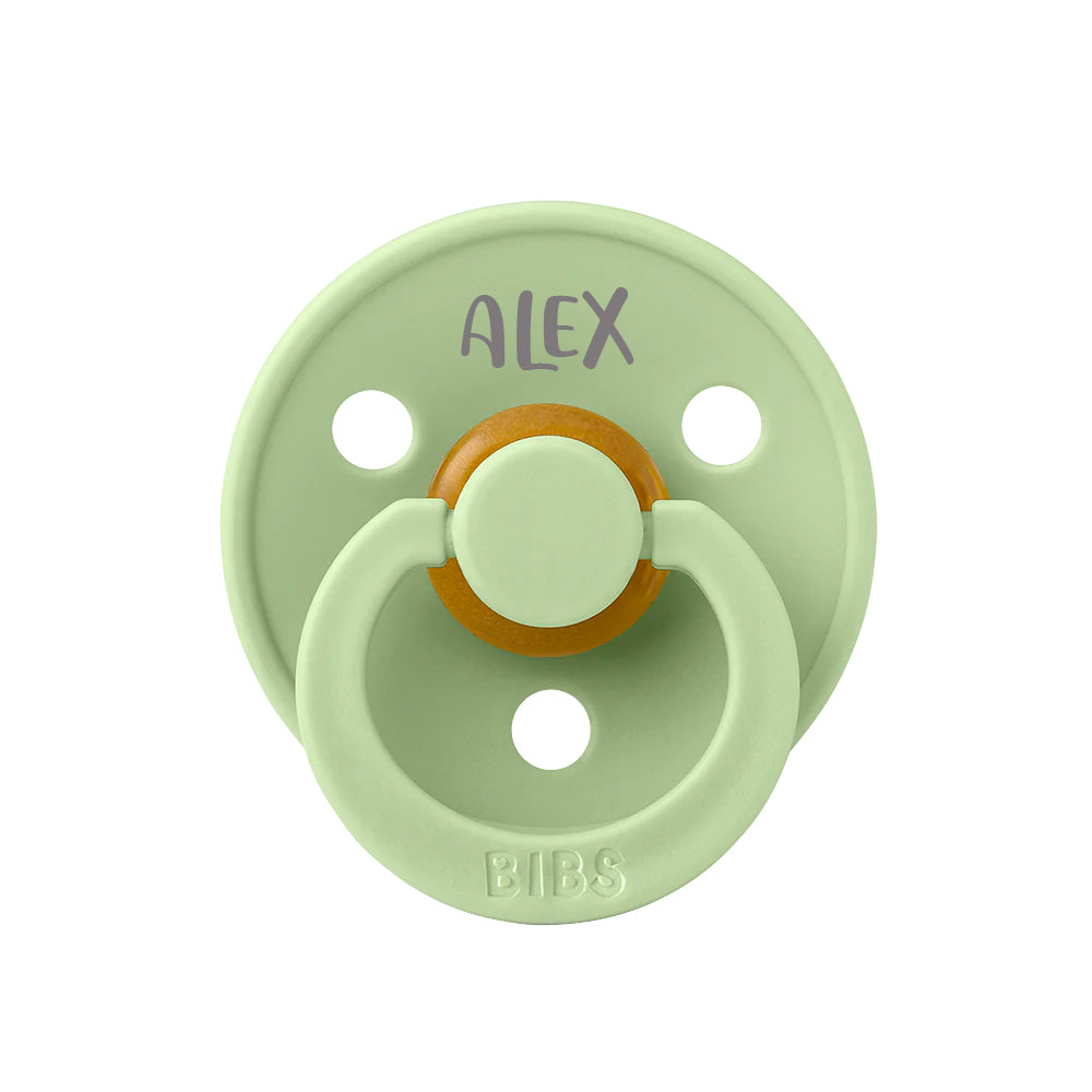 Pistachio BIBS Colour Natural Rubber Latex Pacifiers (Size 1 & 2) | Personalised by BIBS sold by Just Børn