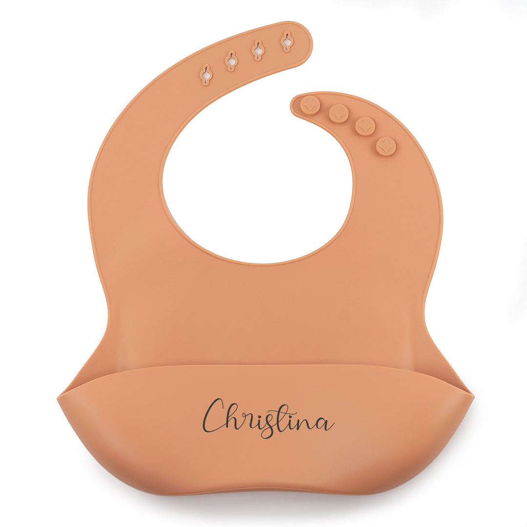 JBØRN Silicone Baby Feeding Bib | Weaning Essentials - Personalisable Baby Products Sold and Personalised by JustBørn