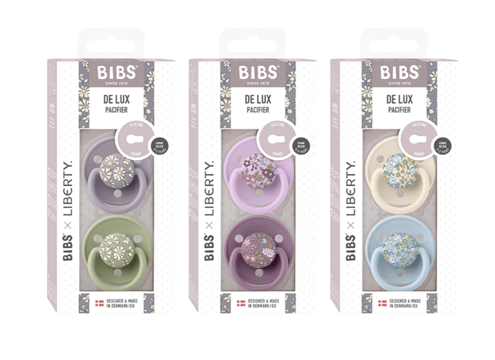 BIBS x LIBERTY De Lux One Size Silicone Pacifiers - 2 Pack - Personalisable Baby Products Sold and Personalised by JustBørn