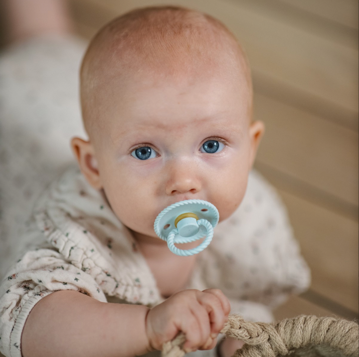 FRIGG Mini Mocha Natural Rubber Latex Pacifiers - Personalisable Baby Products Sold and Personalised by JustBørn