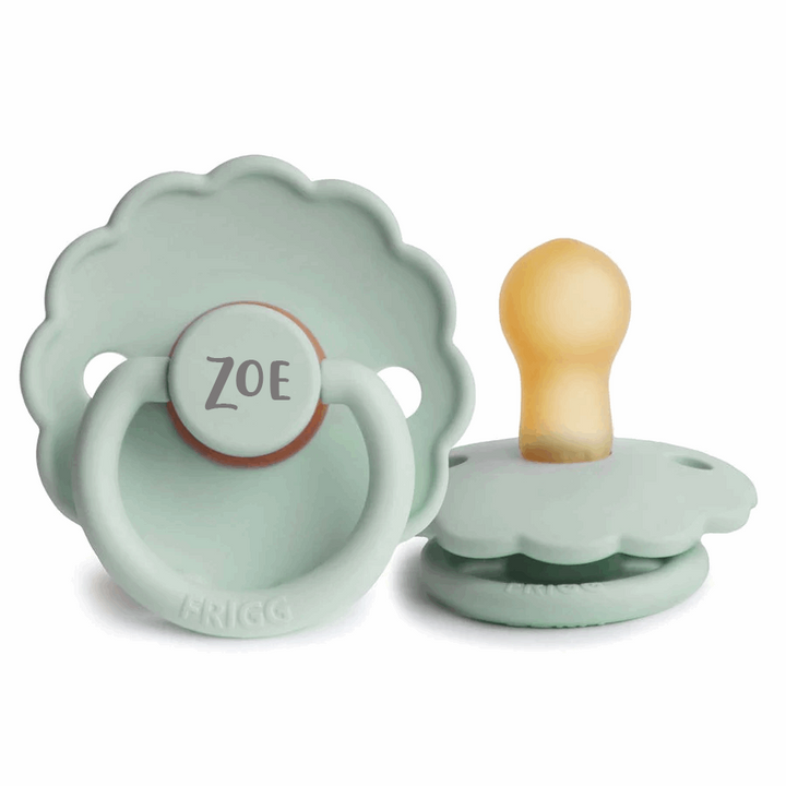 Seafoam FRIGG Daisy Natural Rubber Latex Pacifier | Personalised by FRIGG sold by Just Børn