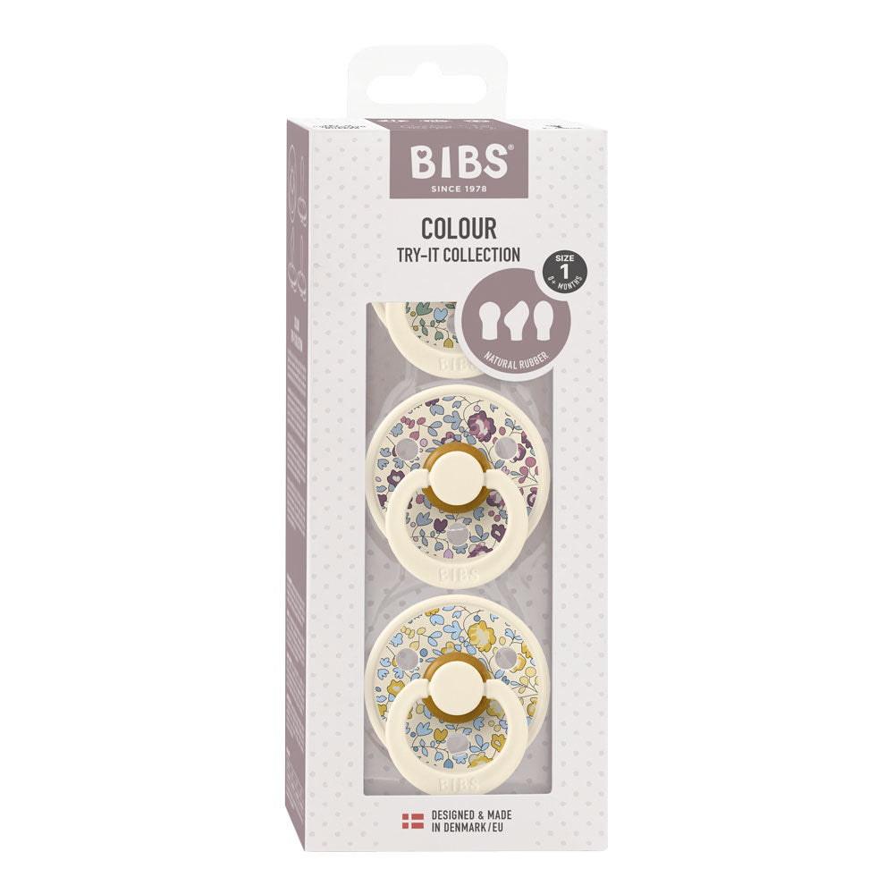 BIBS x LIBERTY New Baby Try-It Collection 3 Pack in , sold by Just Børn, Personalizable by JBørn