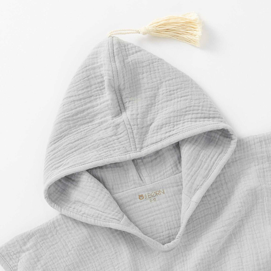 Cappuccino JBØRN Organic Cotton Muslin Hooded Poncho Towel | Personalisable by Just Børn sold by Just Børn