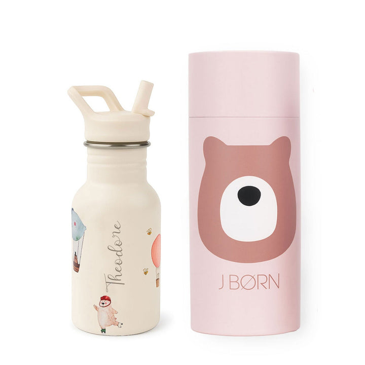 JBØRN Personalised Stainless Steel Kids Water Bottle - Personalisable Baby Products Sold and Personalised by JustBørn