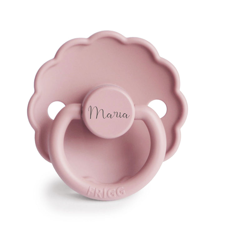 FRIGG Daisy Silicone Pacifiers Baby Pink Yes - Personalisable Baby Products Sold and Personalised by JustBørn