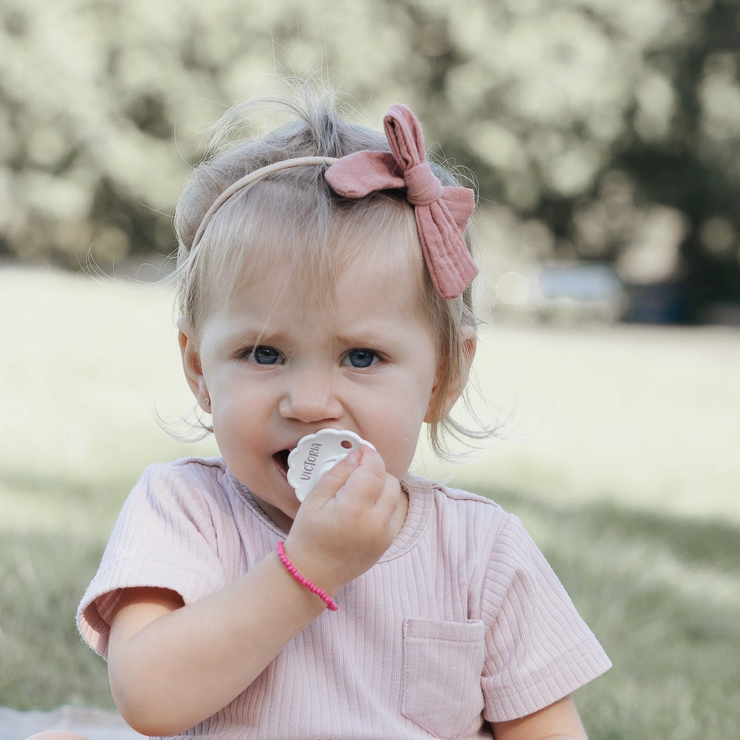 Vanilla JBØRN Muslin Baby Bow Headband by Just Børn sold by Just Børn