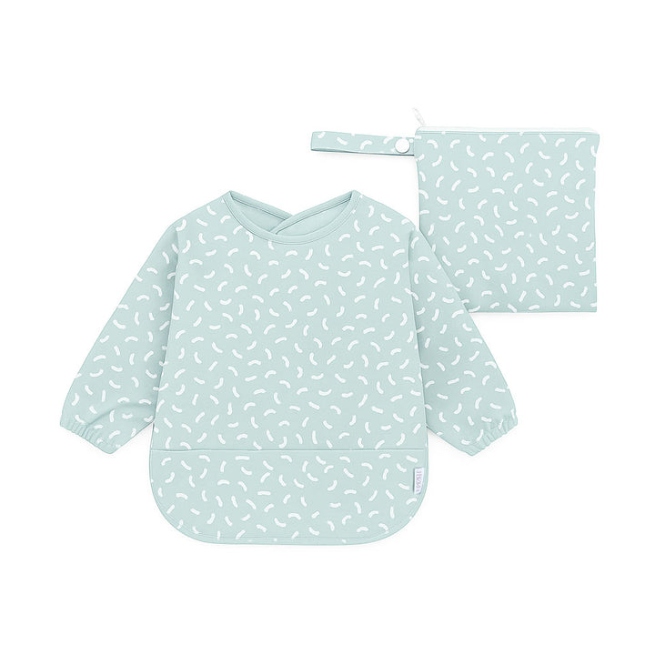 JBØRN Long Sleeve Baby Feeding Bib with Personalised Travel Bag Beans - Personalisable Baby Products Sold and Personalised by JustBørn