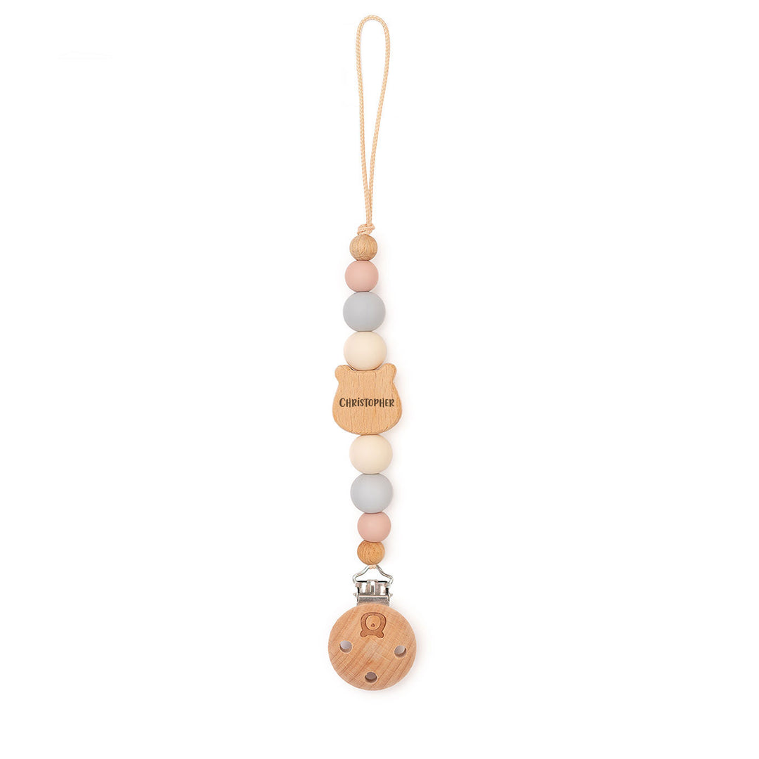 Cotton Candy JBØRN Bear Pacifier Clip | Personalised by Just Børn sold by Just Børn
