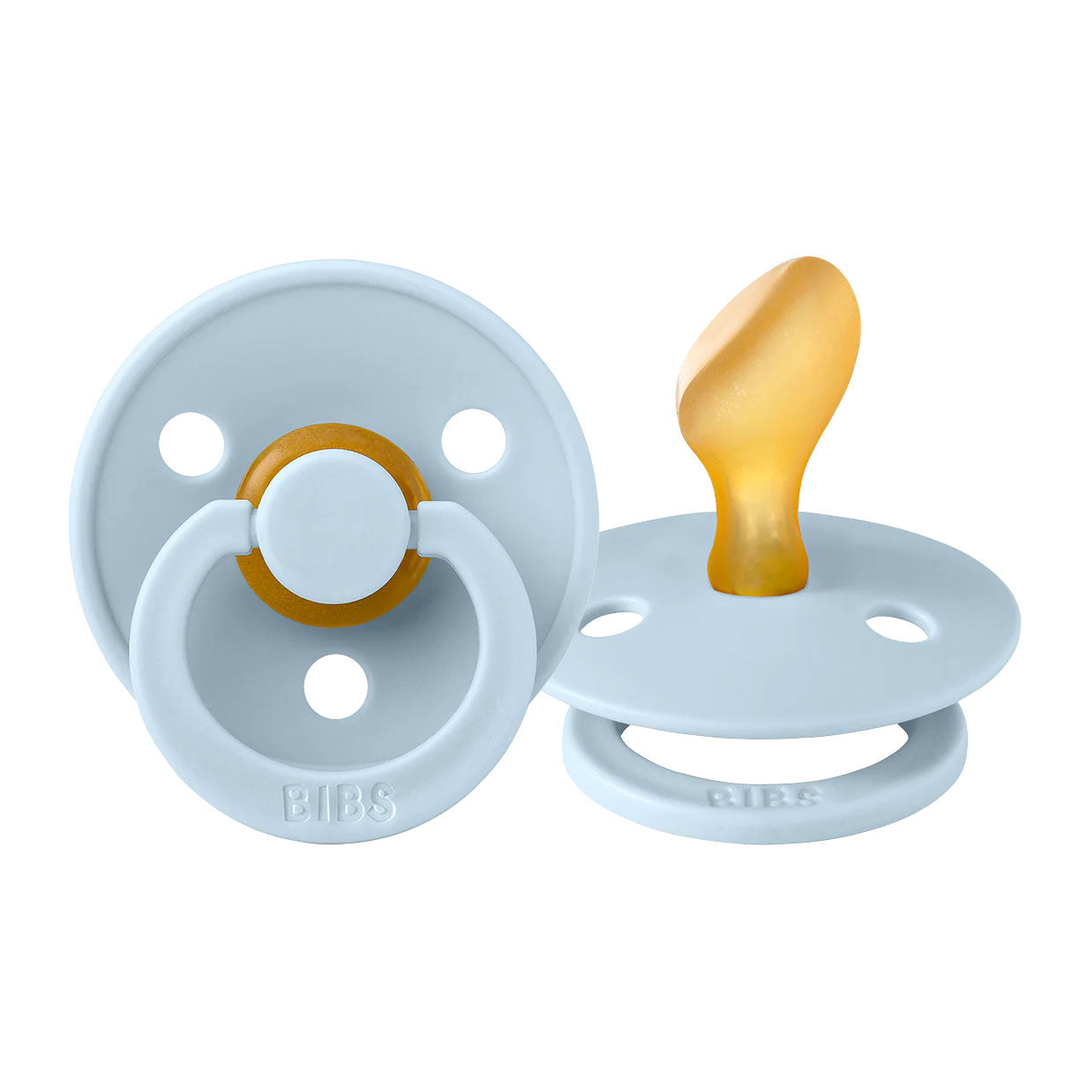 BIBS Colour Anatomical Natural Rubber Latex Pacifiers BIBS Baby Blue Latex Anatomical - Personalisable Baby Products Sold and Personalised by JustBørn