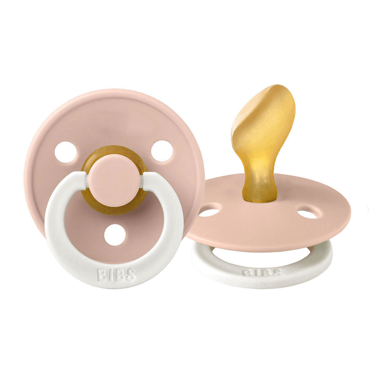 BIBS Colour Anatomical Natural Rubber Latex Pacifiers BIBS Blush Night Latex Anatomical - Personalisable Baby Products Sold and Personalised by JustBørn